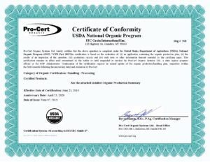 ITC Grain 503 Certificate 060719